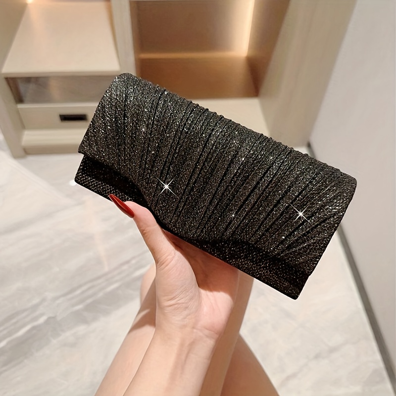 TEMU Nouveau sac de soirée femme froncé et , sac à main premium, sac de soirée, sac de robe, pochette, sac de mariage, des
