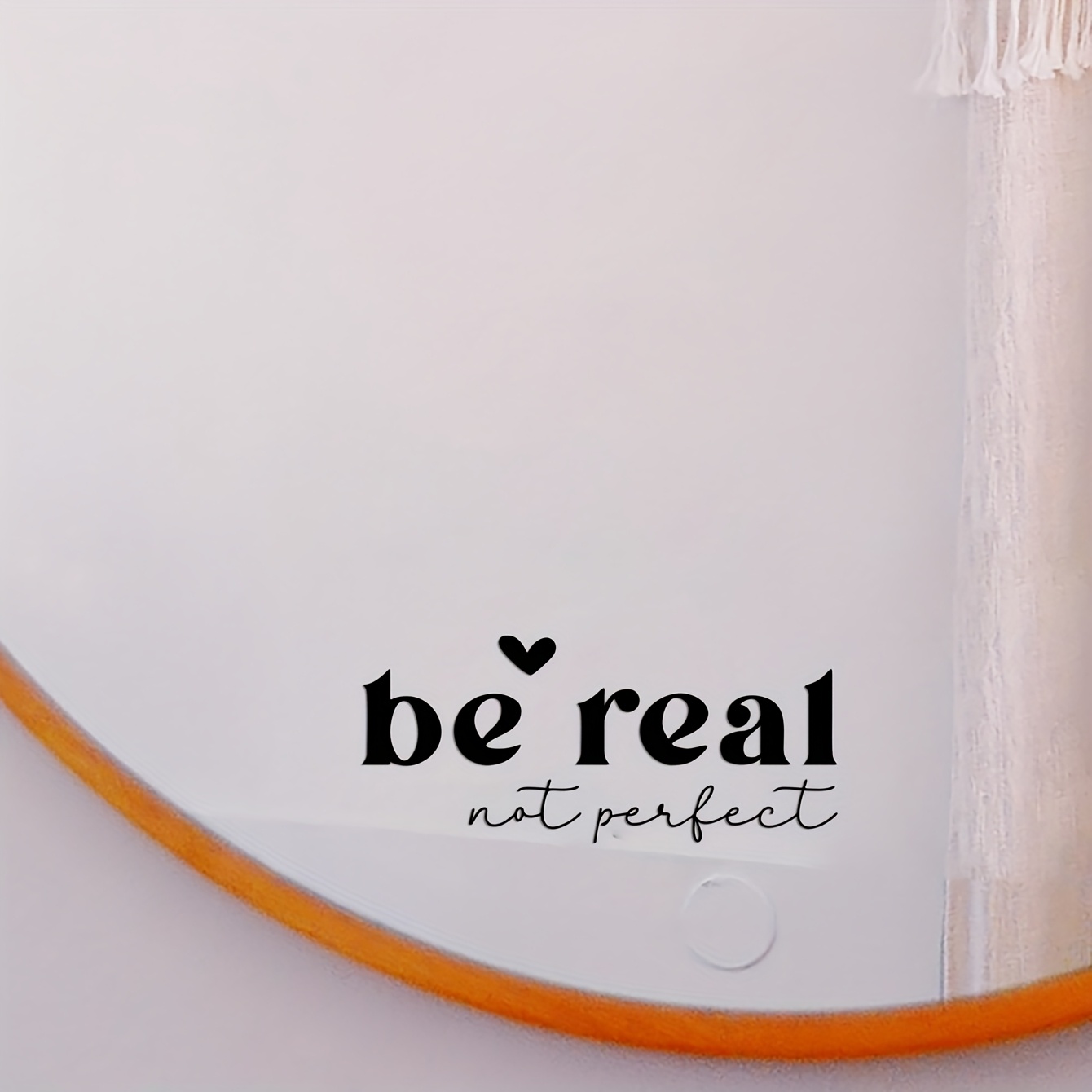 Inspirational Decal - Waterproof Self-adhesive Wall Sticker For Bathroom, Makeup Mirror, Door, Or Window - Modern Motivational Home Decor With Heart Accent, Application, Vanity Mirror