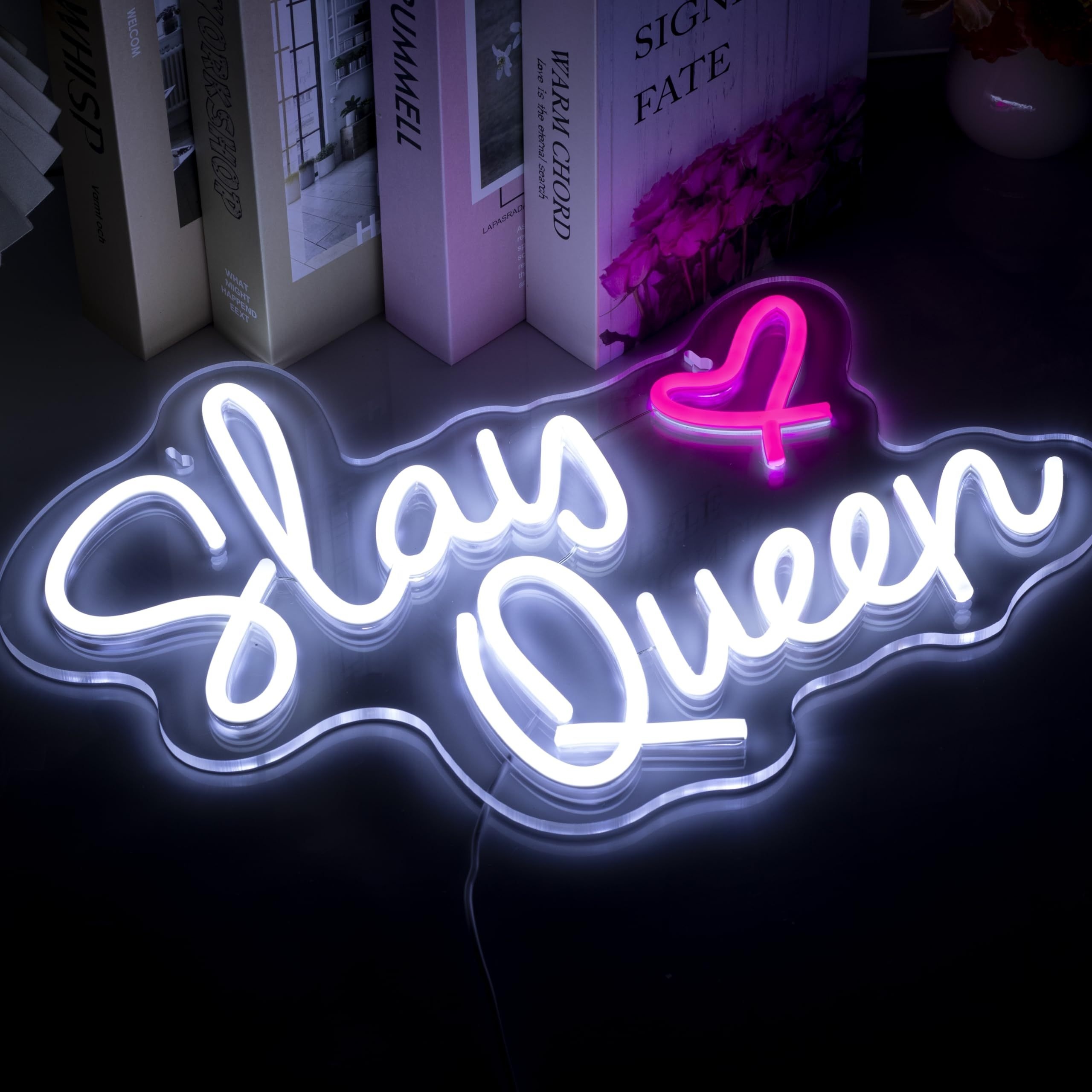 slay queen led neon sign usb powered wall art for bedroom dorm decor preppy   party gift