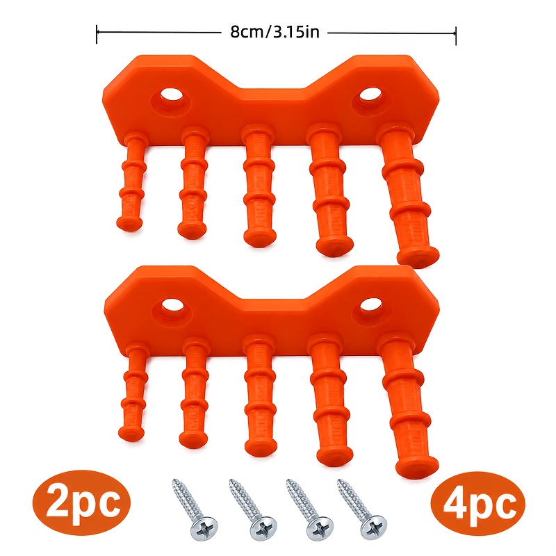 TEMU 2 pezzi Porta Chiavi , Organizer da Parete per Utensili con Marcature Dimensionali , Accessorio in Plastica per , da Lavoro, 4 Viti, Compatibile