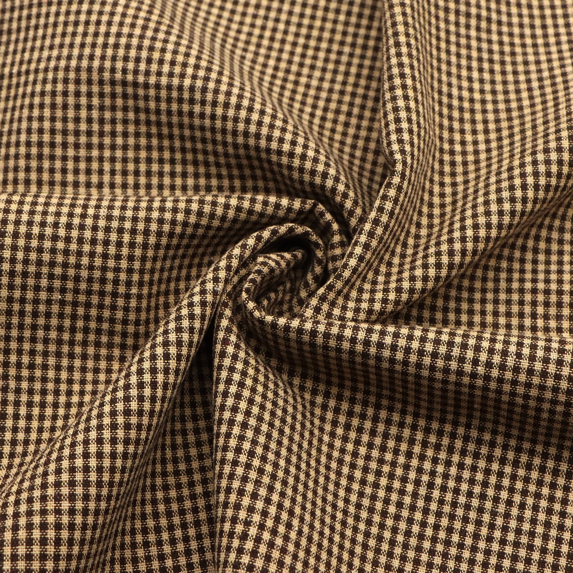 TEMU 1pc Roll Suitable For Fabric - Brown Plaid Quilting Material, 19.68"x57" (50x145cm) Pre-cut Polyester Strip With Plaid Print, Hand Washable Diy