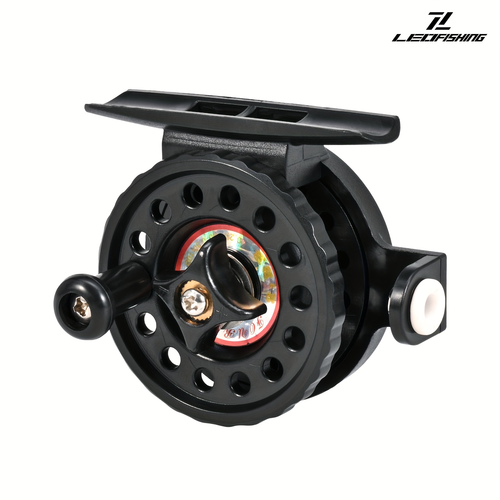 TEMU Ice Fishing Reel, Super Fishing, Ice Fishing Reel 1:1 Ratio For Winter Fishing Black