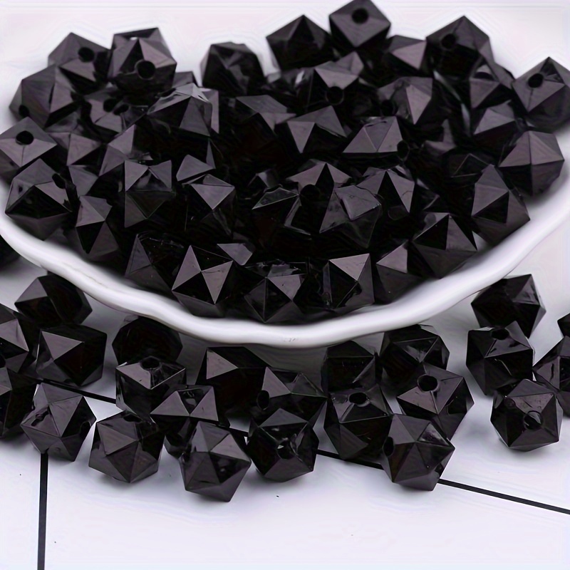 200pcs/bag 10mm Square Beads For Diy Handmade Beading, Transparent Square Acrylic Loose Beads For Starry Sky String Art