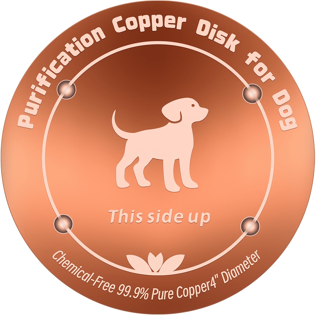 TEMU Filtre purificateur d'eau universel en cuivre pour animaux de compagnie, 99,9 % de cuivre pur, convient pour la prévention des chiens, chats,
