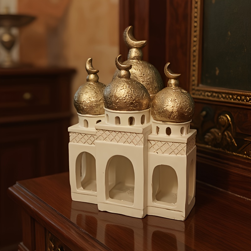 1pc middle eastern arabic style castle ornament jewelry box resin decorative suitable for ramadan and universal holidays non electric Product details 3