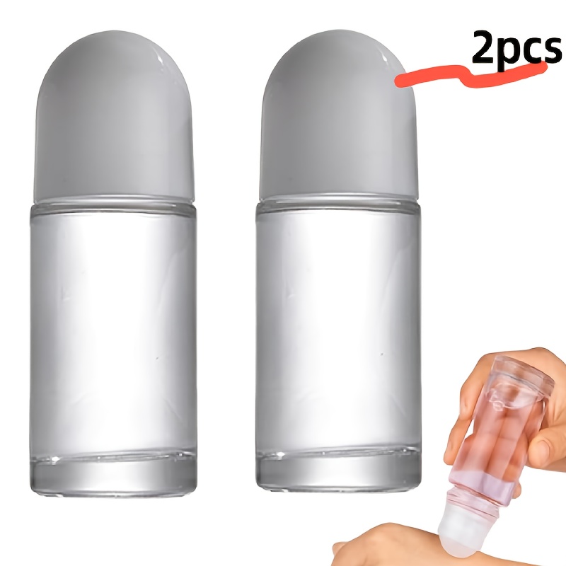 E-shop 3/2/1 Stück 50ml/1.69oz Auslaufsichere Rollerball-Flasche für Ätherische Öle – Tragbare Glas-Reisebehälter mit Deckel, Parfüm &