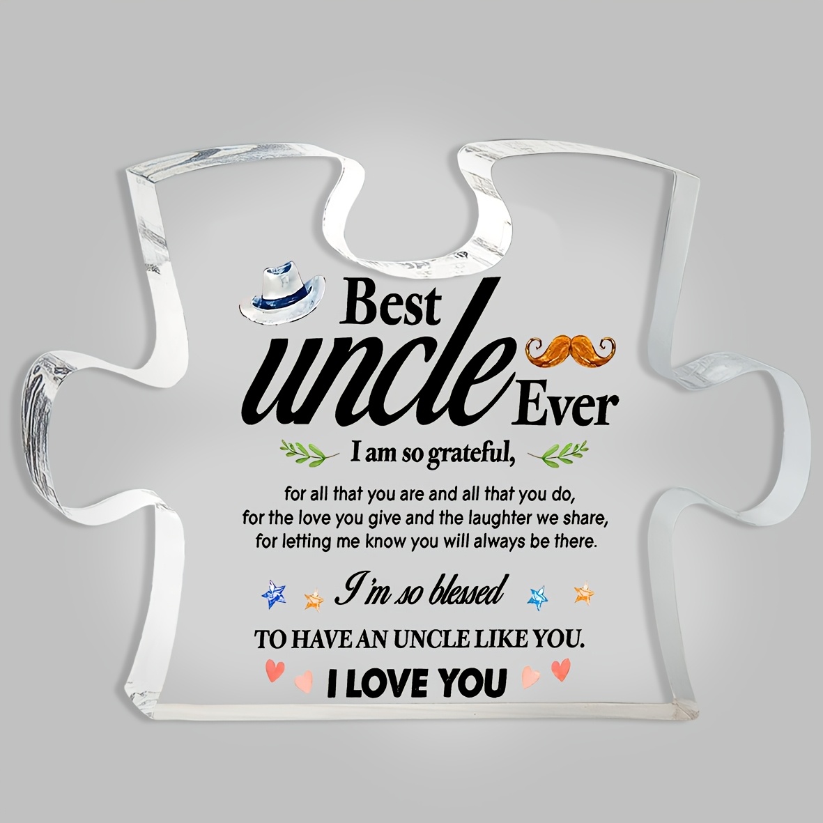 TEMU 2d Flat, Best Uncle Ever Acrylic Puzzle: A Grateful Gift For Father's Day, Christmas, Or Any Special Occasion Living Room Decor Home Decor Fall