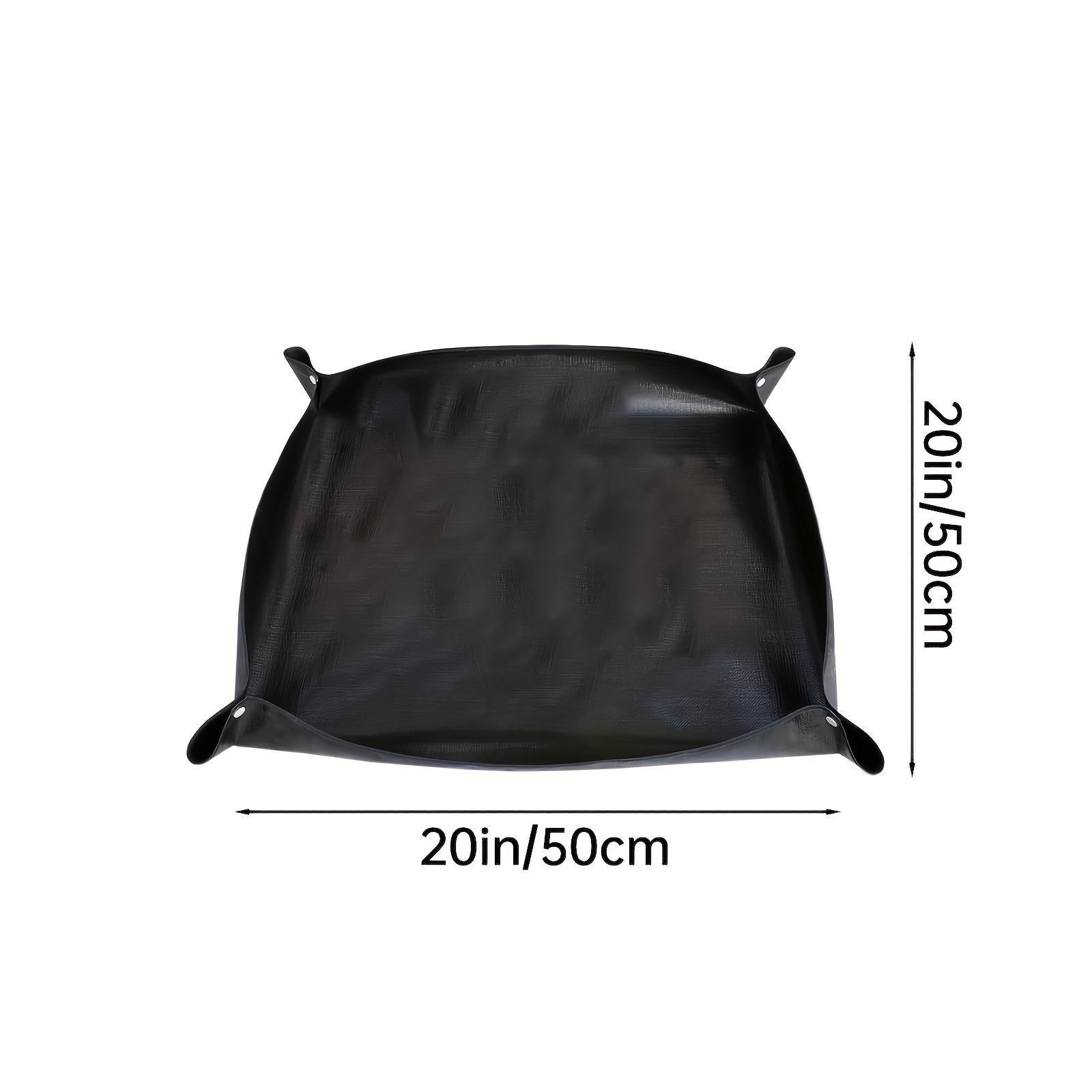 1-piece Black Gardening Plant Repotting Mat, Foldable Indoor Bonsai Succulent Plant Care Garden Work Cloth, Waterproof Thickened Pe Mat For Home Gardening, Gardening Tool Set