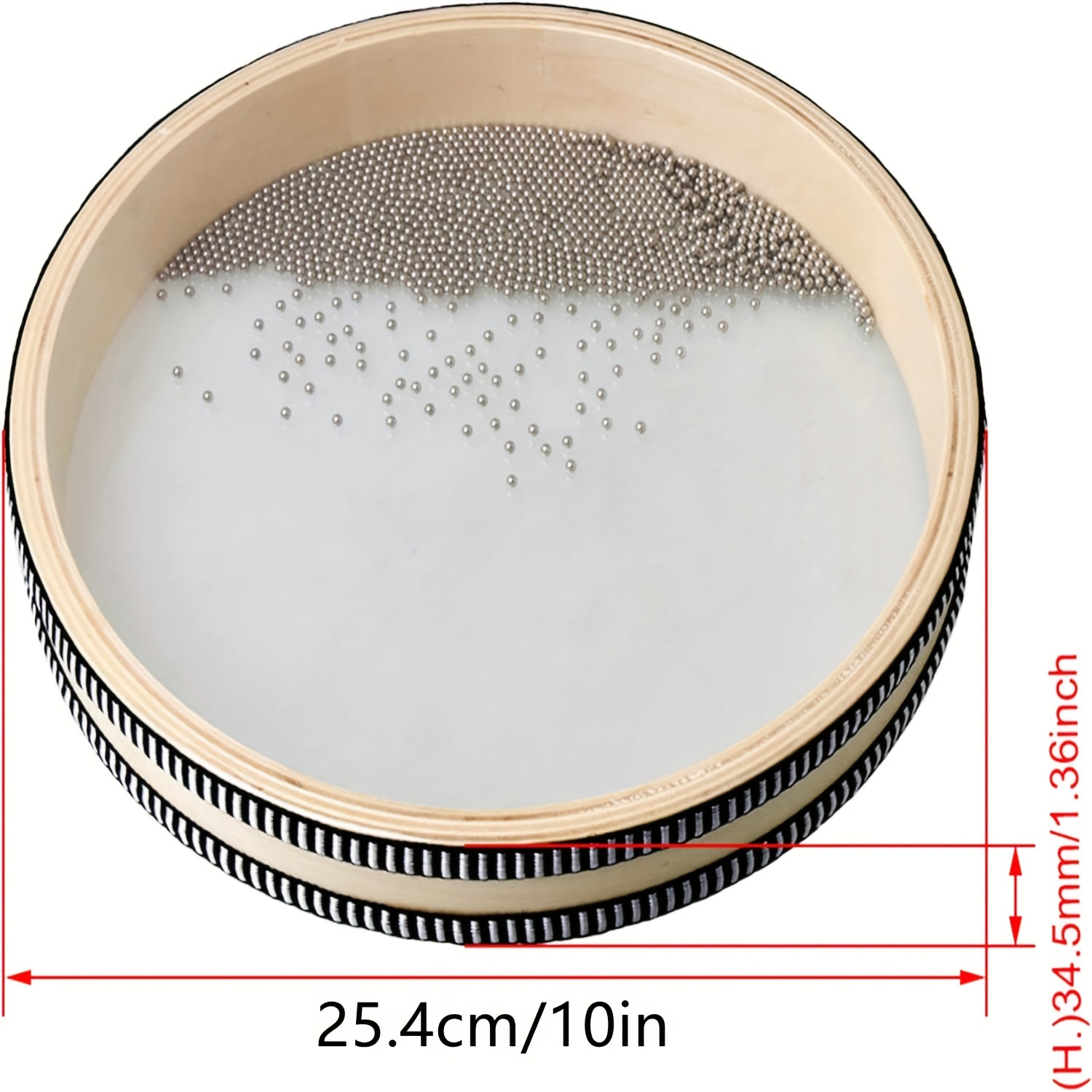 Ocean Wave Drum - Natural Sound Instrument for Relaxation, Meditation, Mindfulness & Yoga - White