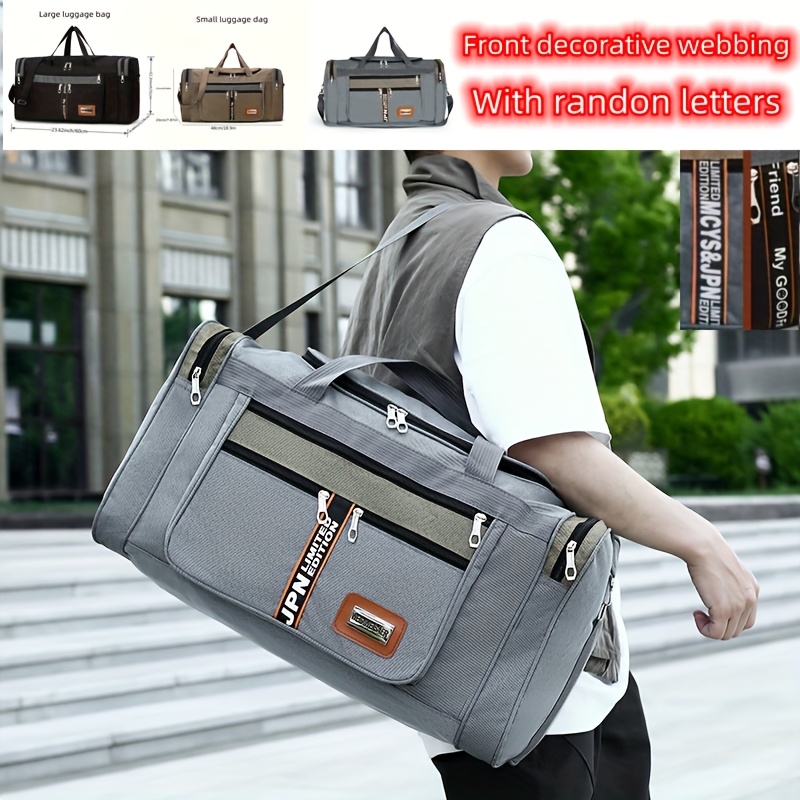 durable build large capacity foldable travel bag with shoulder strap multifunctional luggage for men and women ideal for business and vacation trips   bag   bag sturdy handle bag travel ba