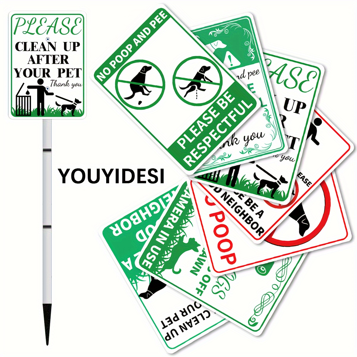 Clean Up After , Yard Signs With Stakes, Pick Up After Your Dog Signs ...