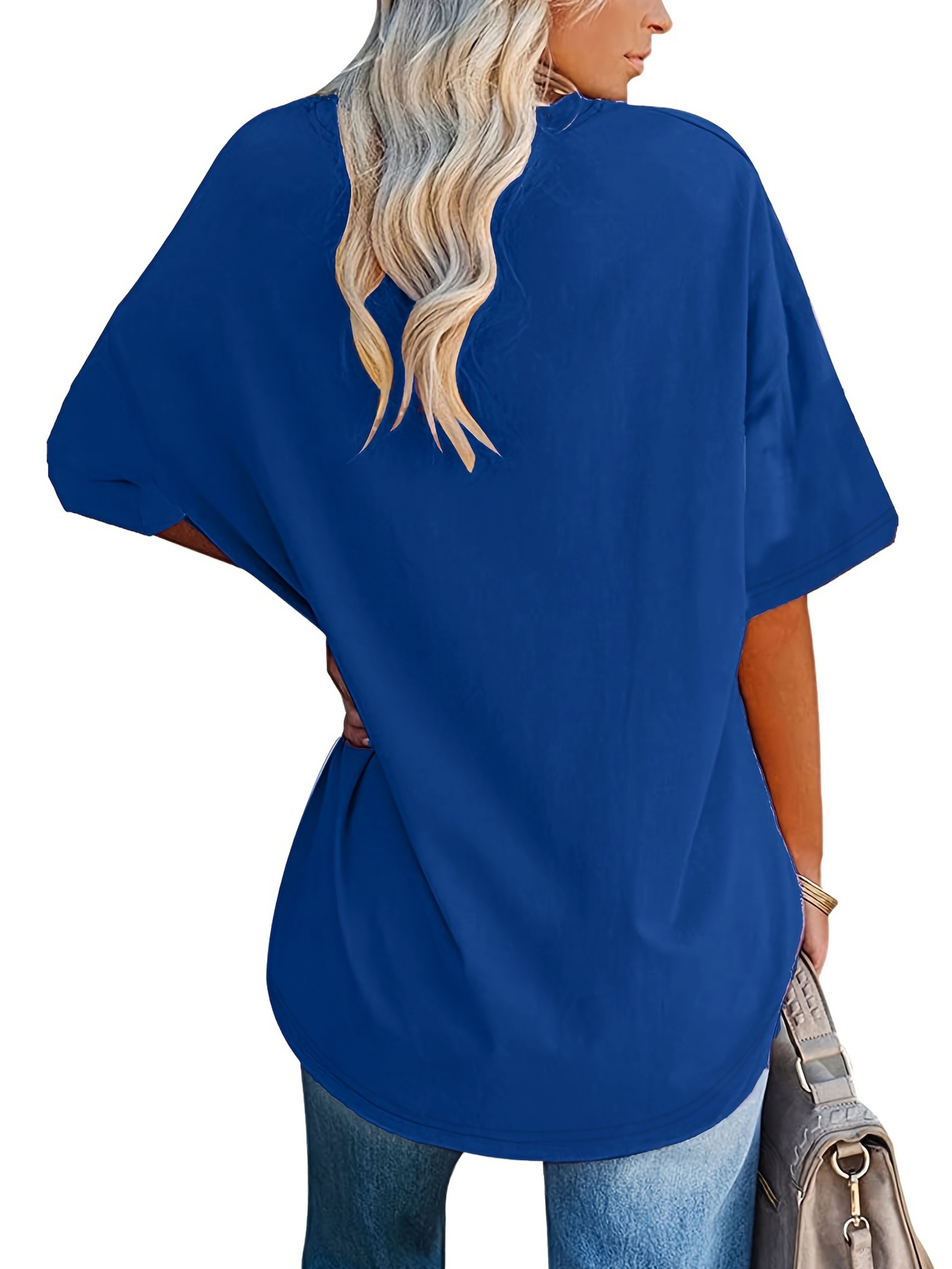 Plus Size Solid Simple T-Shirt, Casual Crew Neck Short Sleeve T-Shirt, Women's Plus Size?Clothing