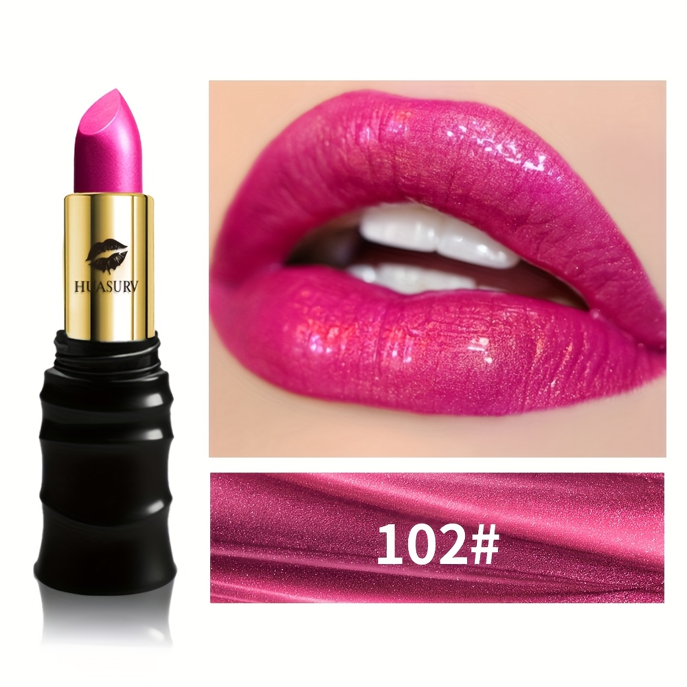 Long-lasting Glossy Lipstick - Rendering, Pearlescent, Not Easy To Fade, Suitable For Parties, Stage Makeup, Christmas Gifts [valentine's Day][ Gift][st. Paddy's Day]