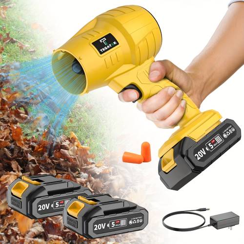 20v cordless blower 20000rpm high pressure leaf blower with interchangeable nozzles ergonomic handle 2000mah lithium for home car snow ideal holiday birthday gift