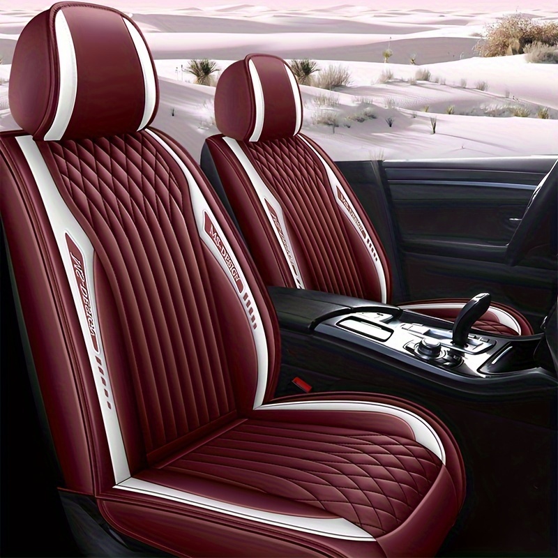 

Suitable For Sedan Suv 5 Seat Car Seat Cover 4 Seasons Universal Pu Leather Seat Cover Full Cover Wear-resistant Full Leather Cushion