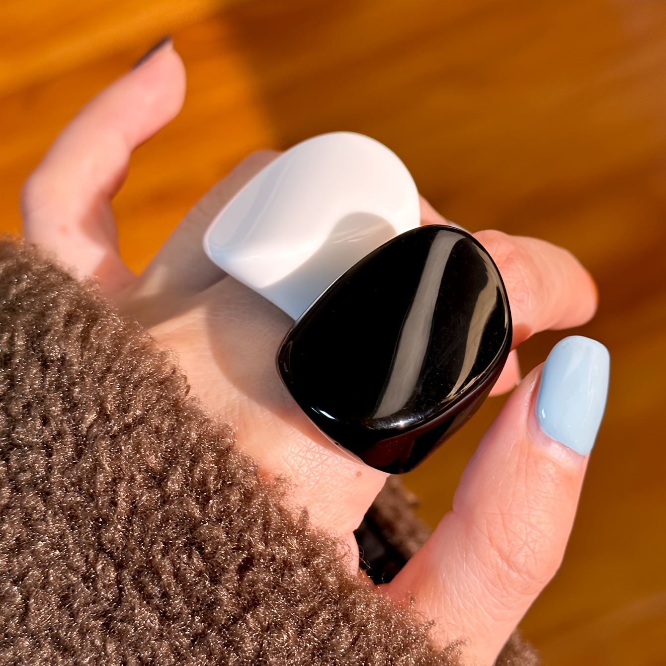 2pcs Boho & Resin Rings Set for Casual Parties & Festivals
