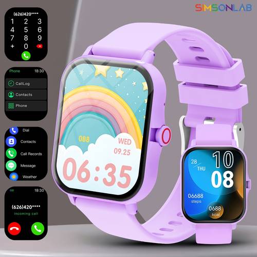 smart watch compatible for large screen smartwatch with voice control music calls remote pedometer low multi alarm clock for smartphone control