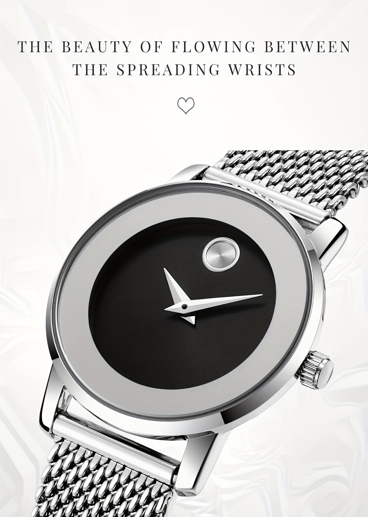 CHRONOS Women's Fashion Classic Versatile Watch, Stainless Steel Braided Strap Trendy No-Second-Hand Design, Exquisite Compact Light Luxury Party Quartz Watch, Business Travel Ladies Watch, Holiday Gift Watch, Elegant and Gorgeous Women's Wristwatch