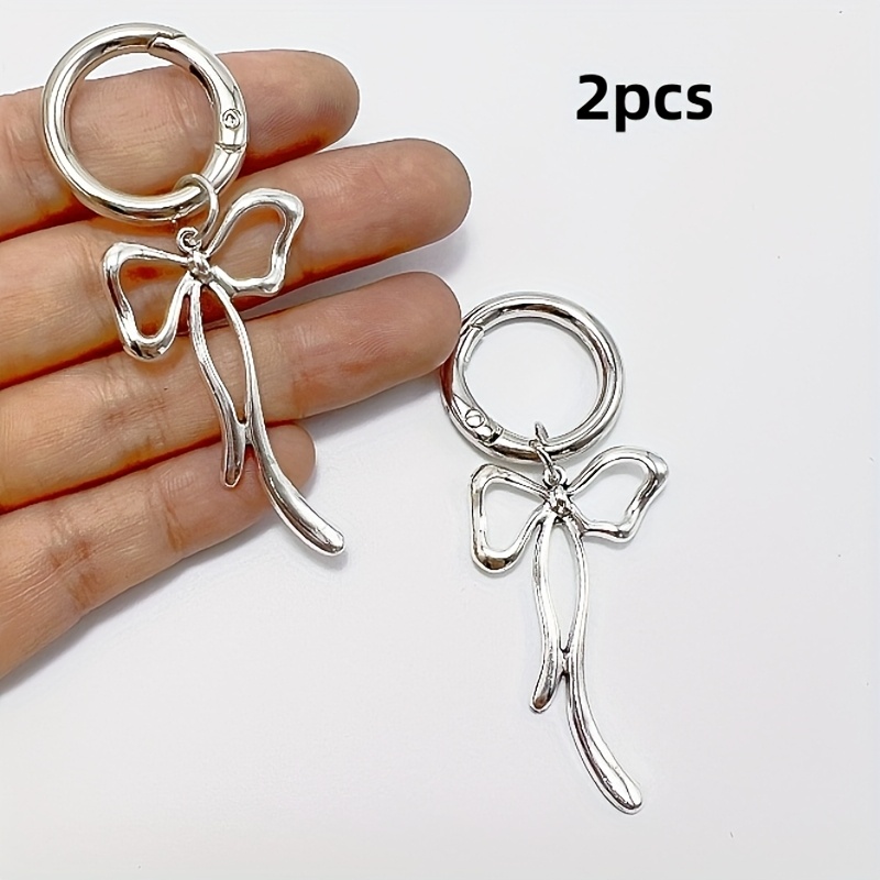 E-shop 2 Stk. Schleifenförmige Hängende Schuhcharms, Abnehmbare Schnürsenkel, DIY Schuhschmuck für Stiefel und Bootsaccessoires im Y2K-Stil