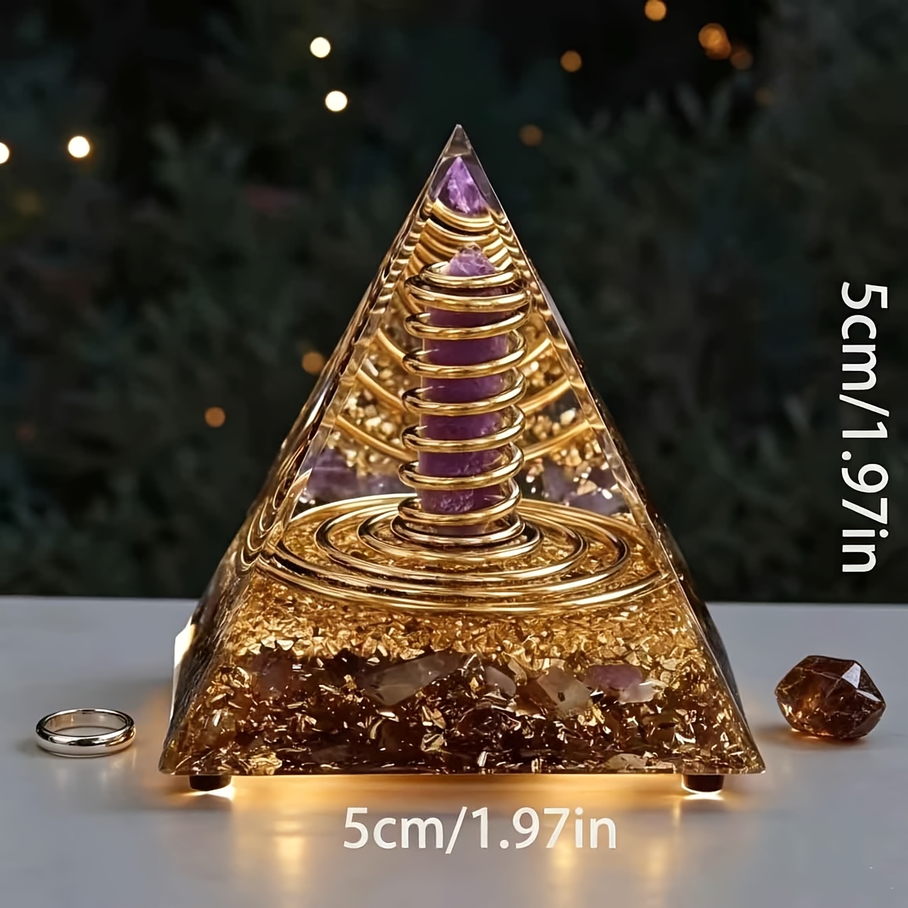 1pc Orgone Pyramid, Office And Home Decor, Creative Gifts
