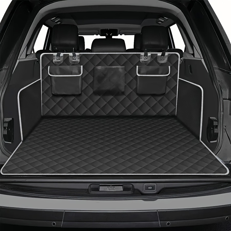 TEMU Cargo Liner For Dogs Designed For Suvs, Sedans, And , Featuring A Bumper Flap Protector, Non-slip Surface, And A Large Universal Black
