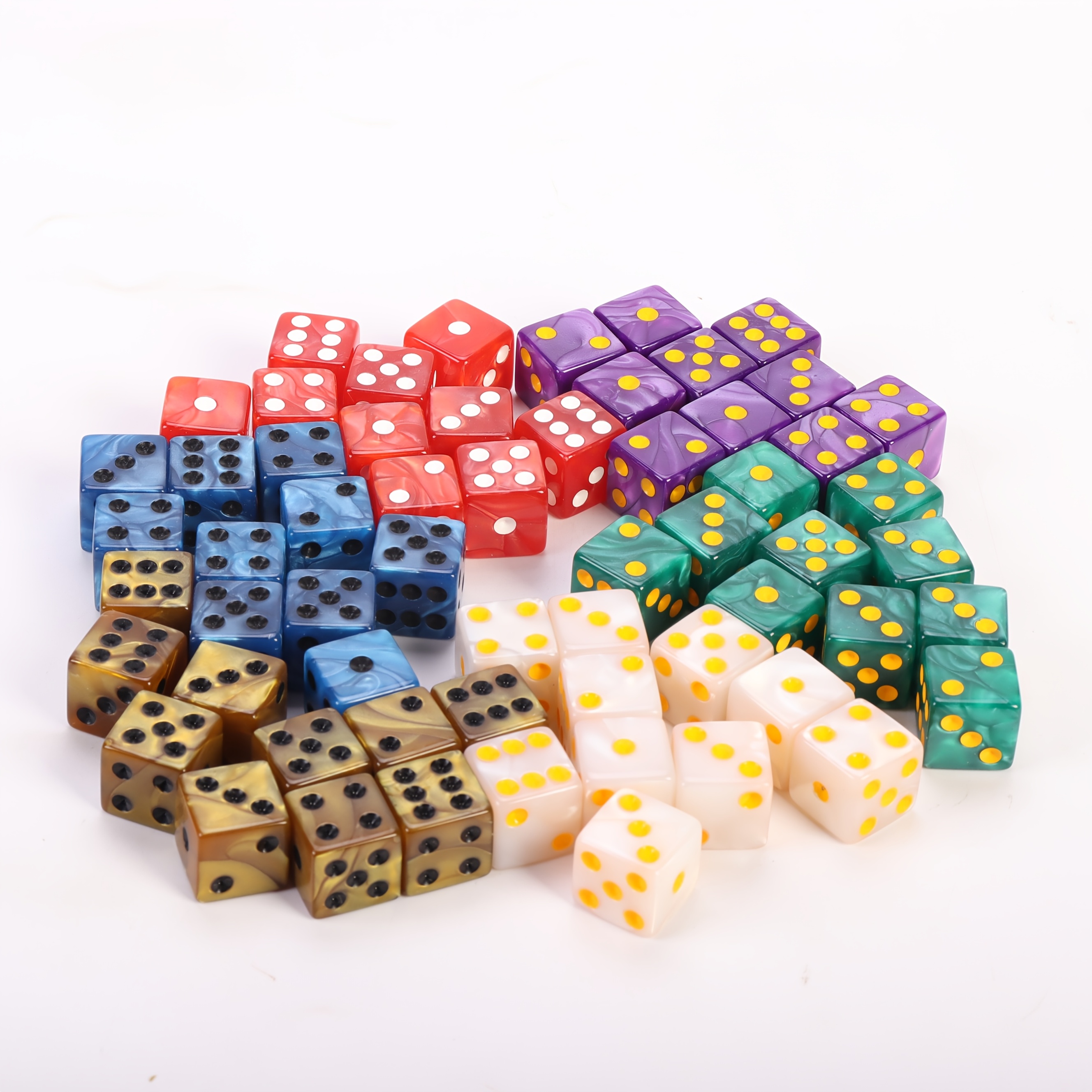 Game Black And White Koplow Games Set Of 50 8mm Six-Sided D6 Small