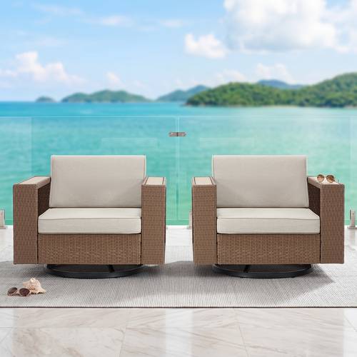 outdoor wicker patio chairs 1 2pcs 360 swivel chair fixed chair options cushioned rattan armchairs for backyard balcony deck