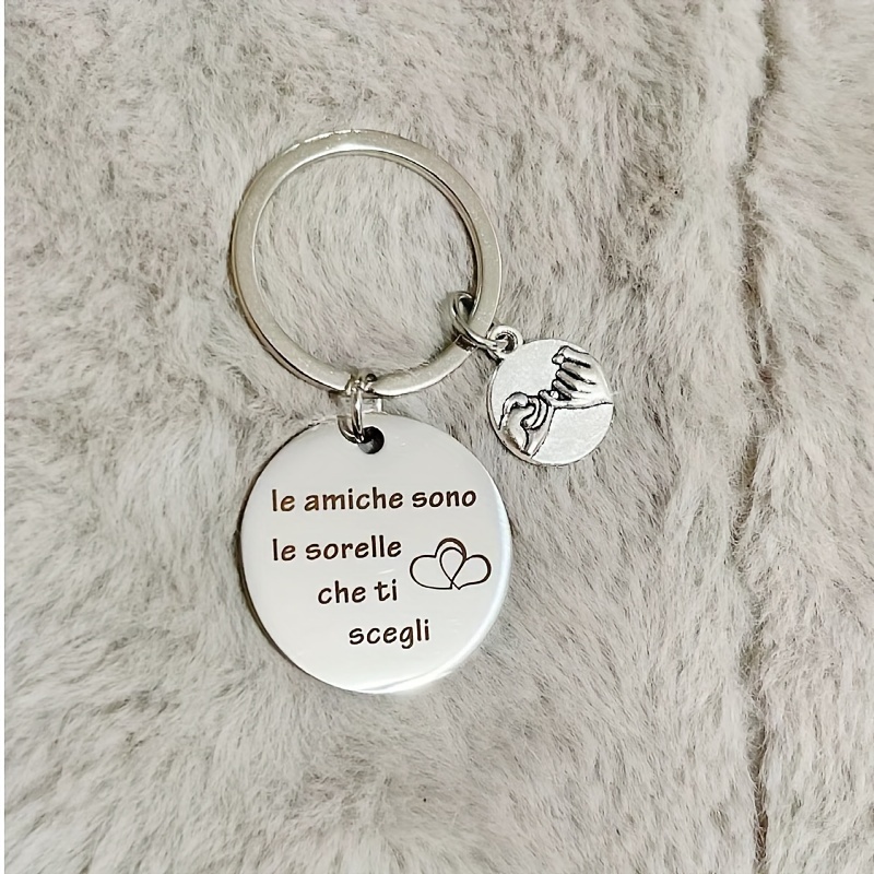 

Friendship Keychain: 'the 1 Who Is Like A Sister, Choose Yourself' - Personalized Stainless Steel Keyring - Perfect Birthday Gift For Best Friends