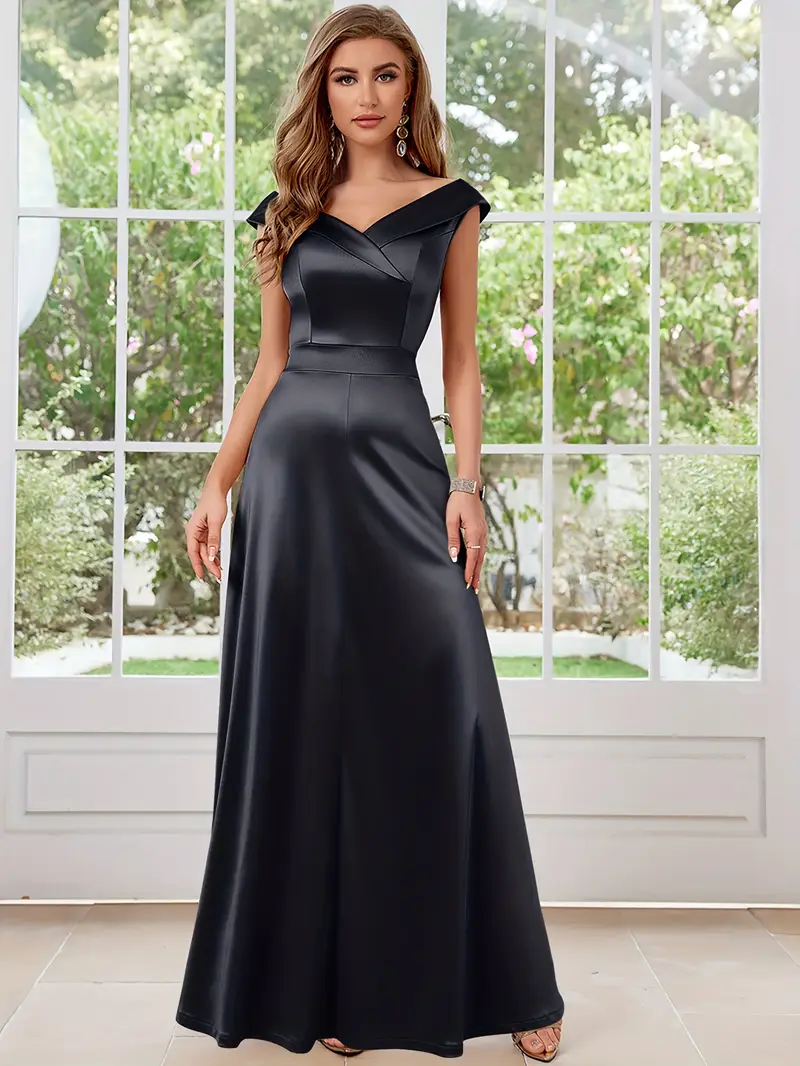 vintage 1950s satin v neck flare cocktail party - Temu vintage 1950s satin v neck flare cocktail party - Temu