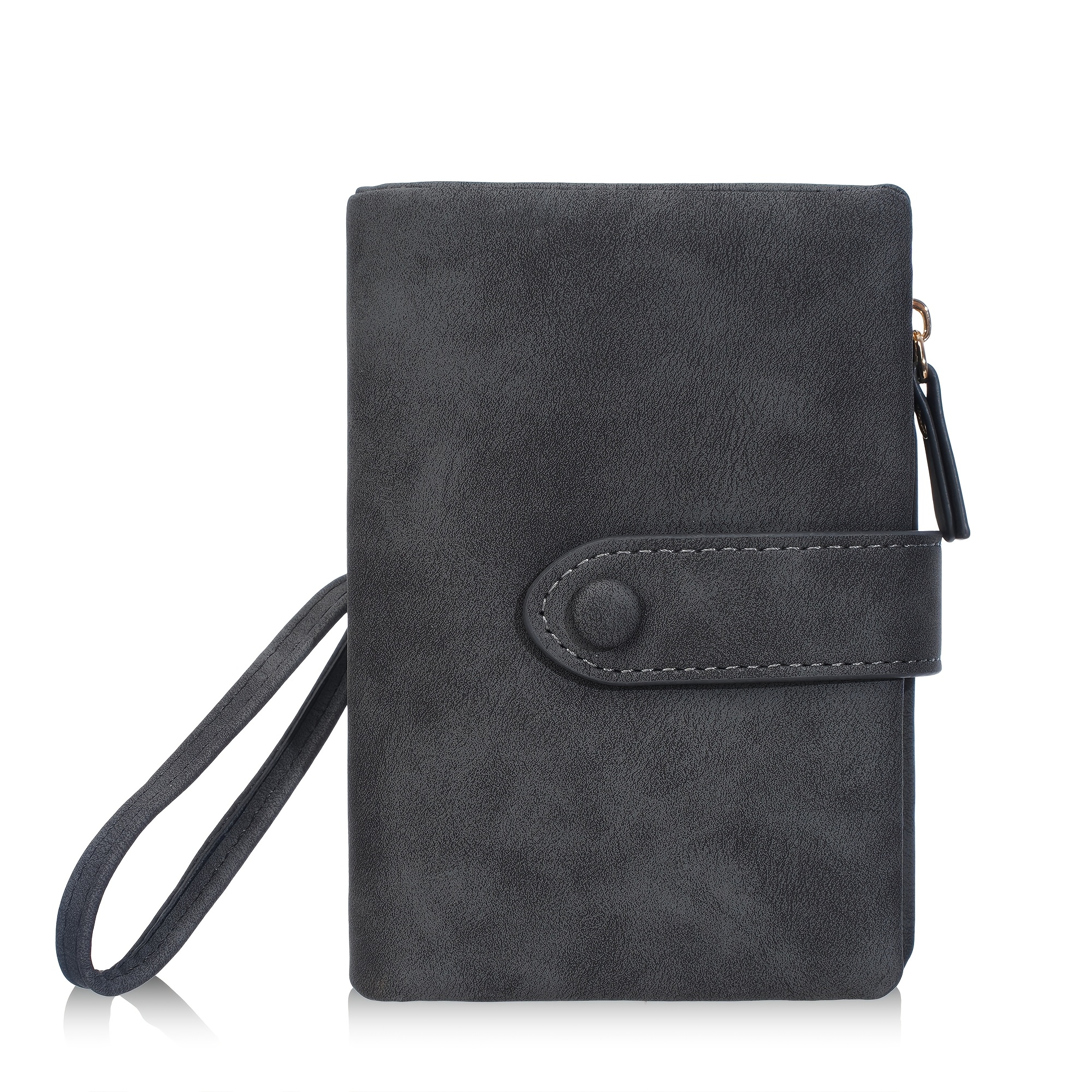 TEMU 1pc - Baellerry Women's Short Wallet, Matte Wristband Style, Multi-card Slots, Zipper Coin Pocket And Snap Button, Large Capacity Design, Travel