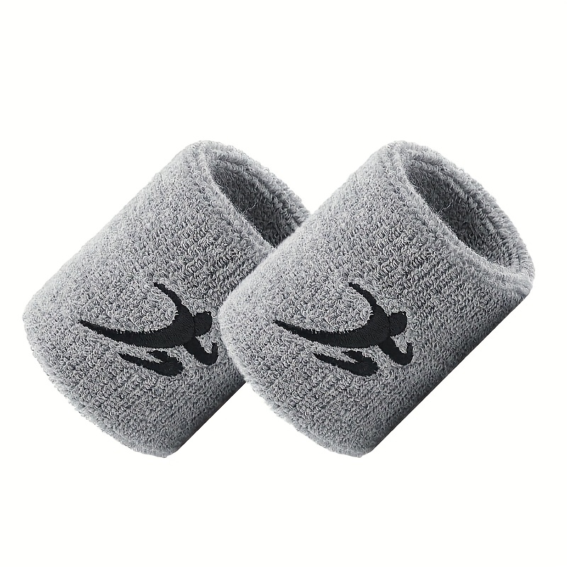 Image of 2-pack Sports Wristbands For Men And Women, Breathable Sweat-absorbent High-elasticity Wrist Support Bands For Running, Fitness, Tennis, And Badminton