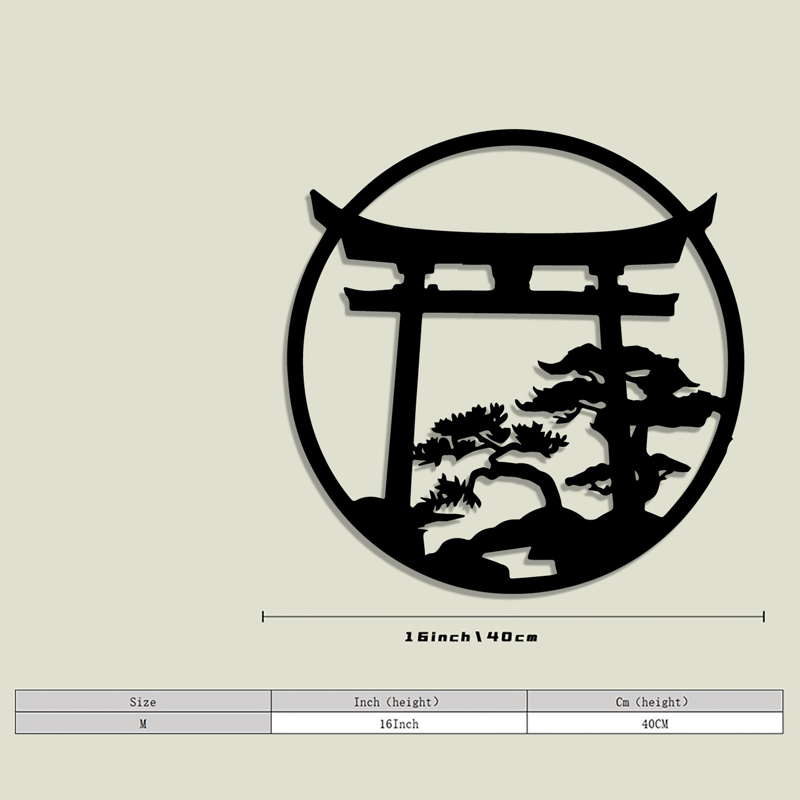 TEMU 1pc Metal Japanese Wall Art, Torii Gate Decor, Metal Wall Decor, Japanese Torii Gate Art And Japanese