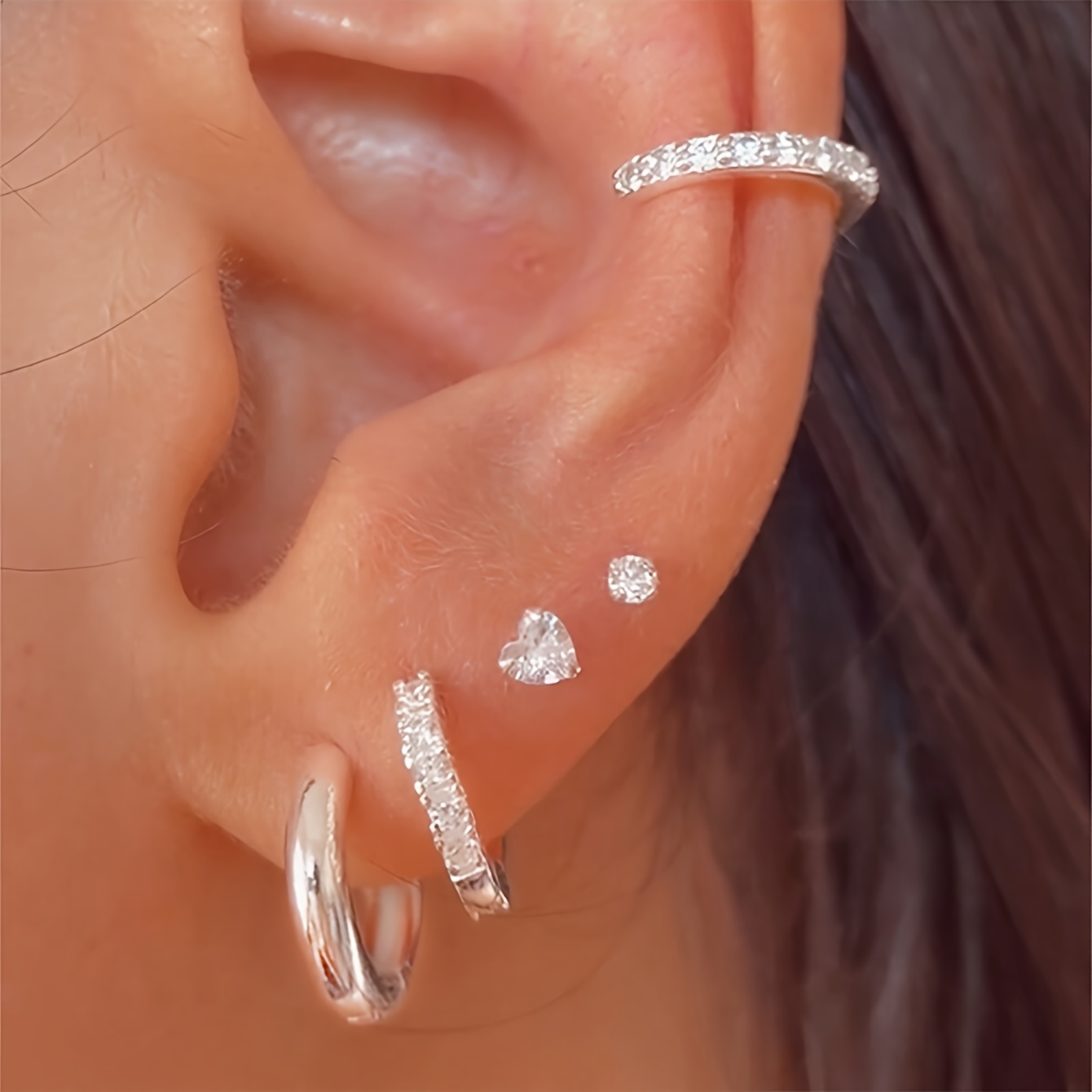 

Ensemble de 5 Paires de Boucles d'Oreilles à Clip en Cuivre avec Zirconia Simple et Élégant Rétro et pour Femmes, Cadeau , , , Noël, Halloween, Saint-Valentin, An, Bijoux de à Prix Élevé Préférés