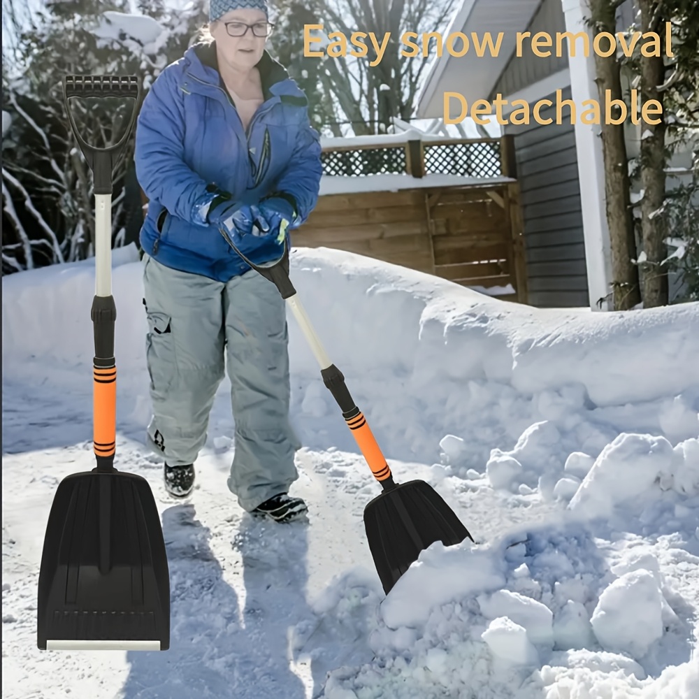 

Large Capacity Retractable Snow Shovel - Pe Material, Design With Handle, Ideal For Yard, Roof, And Car , Snow Remover For Car, Best For Christmas