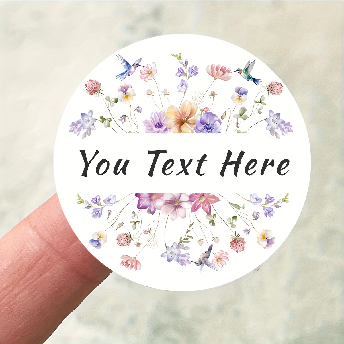 TEMU Customizable Round Labels With Personalized Designs, Suitable For Various Occasions Like Weddings, Birthdays, And Parties, All In A Cute And