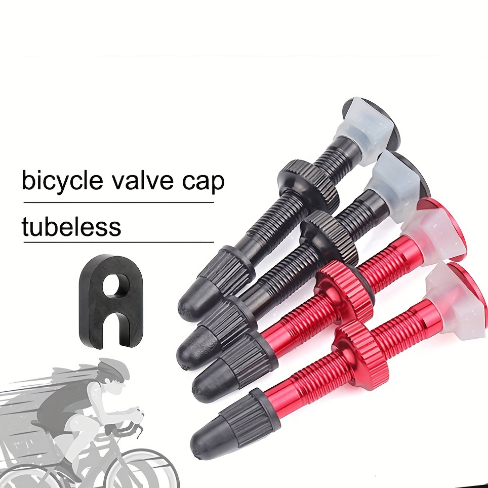 2pcs 40mm Bicycle Tubeless Tire Presta Valve CNC Alloy Stem With Cap