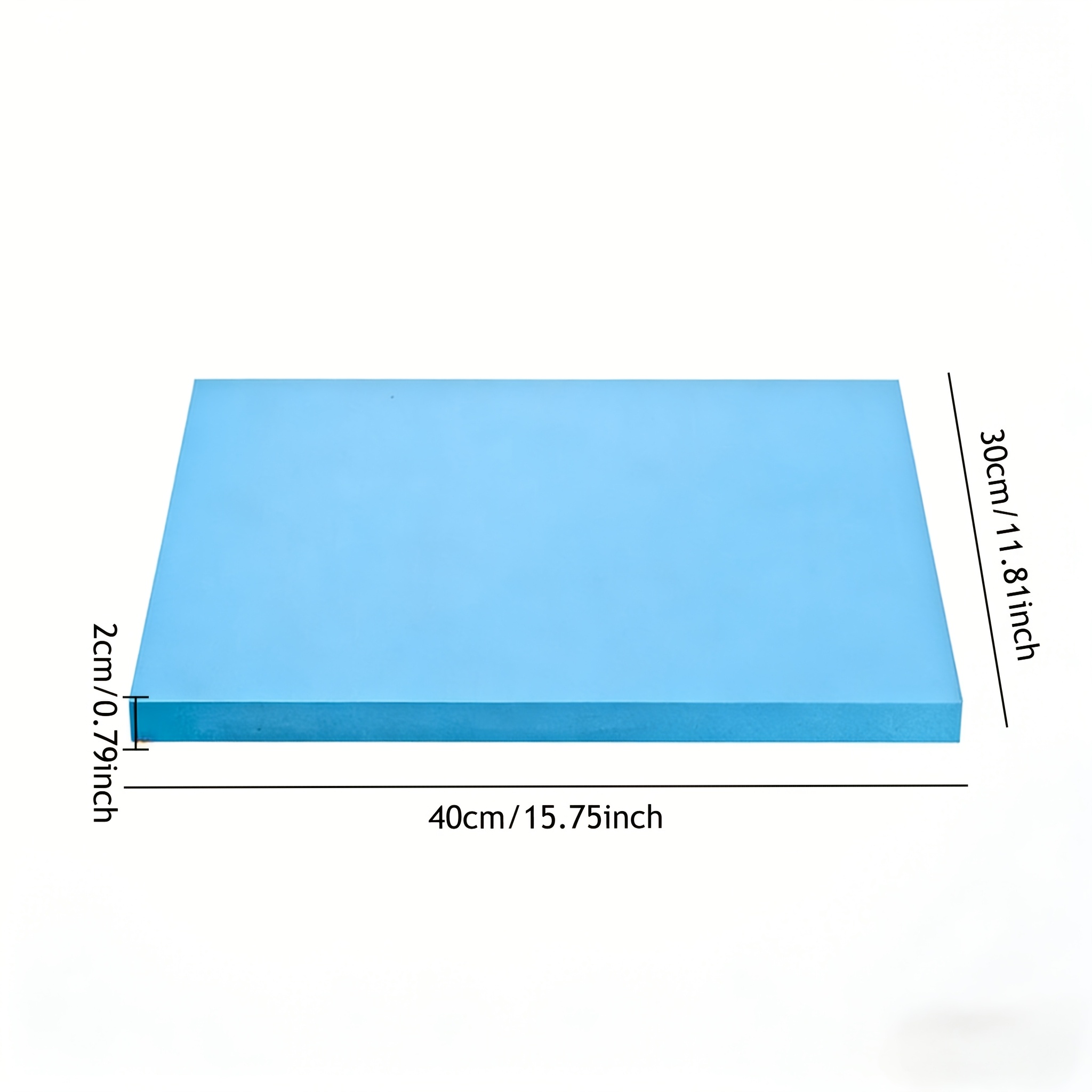 TEMU Lot de 2 panneaux de mousse bleue de base de paysage à faire soi-même, taille 30×40 cm, épaisseur 2 cm, panneau de mousse haute , facile à
