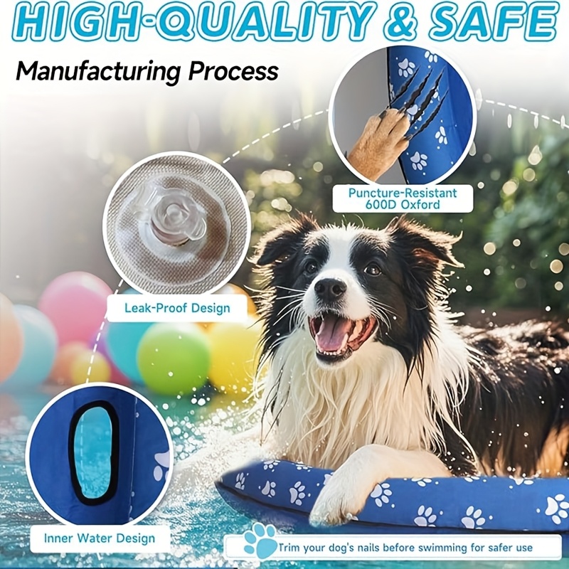 pvc dog pool float prints foldable pet swim mat Temu Hungary