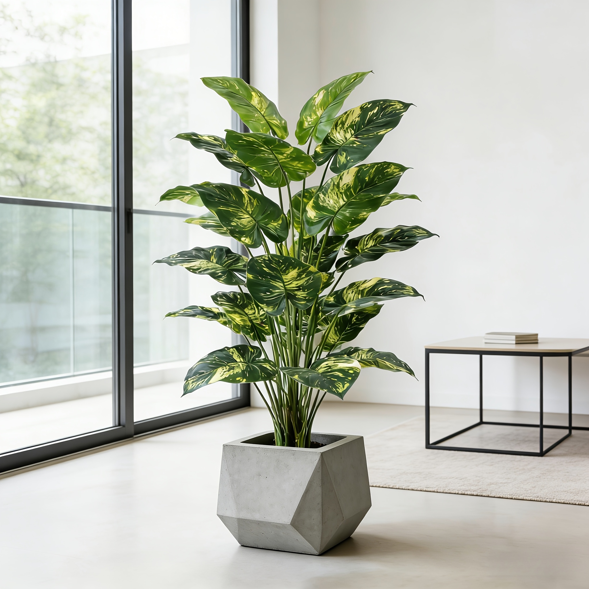 1pc 18-leaf Large Tropical Artificial Plant | High-quality Plastic Material, Maintenance-free and Easy to Care for | Suitable for Indoor and Outdoor Use: Home, Office, Hotel, Wedding, and Landscape Decoration | Ideal for Easter, Mother's Day, St.