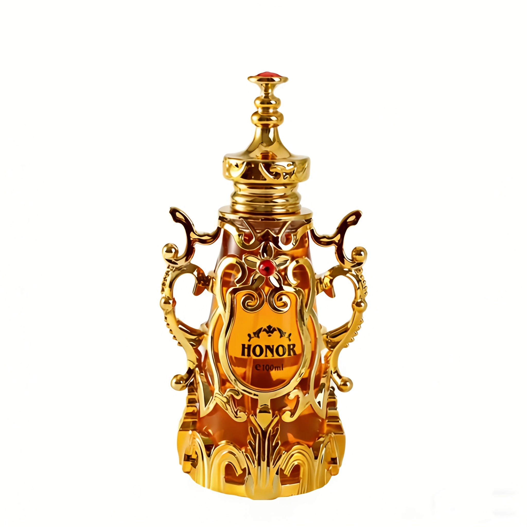 Image of 100ml Middle Eastern , Golden Hollow Carved Treasure Bottle, Containing Grapefruit/ Rose/ Amber And Other Floral And Fruity Notes. Suitable For Dating, Parties, And A For Holiday Gifts.