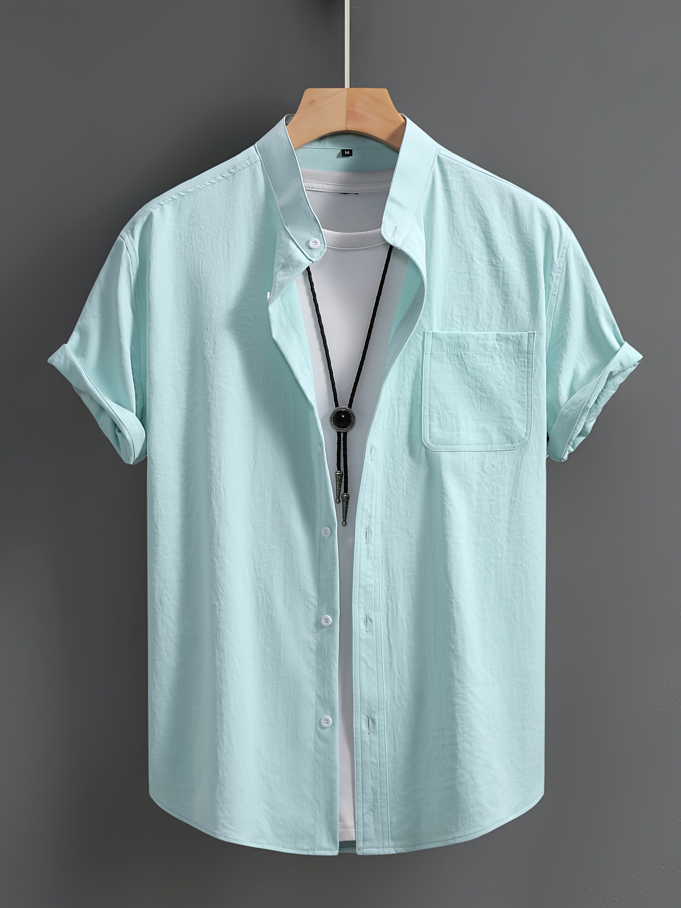 camisa hombre en camiseta corta negocios - Temu Dominican Republic, image size:800x1066