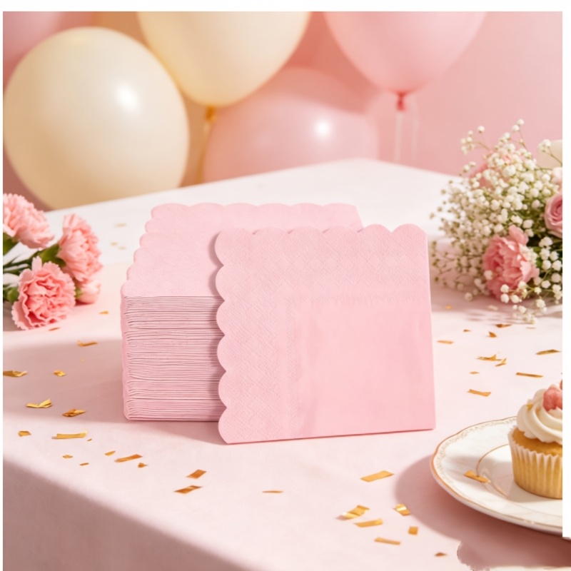 TEMU 20 stuks Lichtroze Vingerhoedjes Vormige Party Servetten Wegwerp Party Servetten Geschikt voor Vrijgezellenfeest, Verjaardag, Bruiloftsfeest
