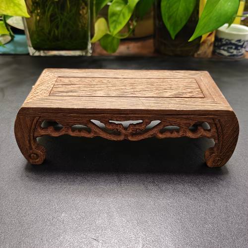 chinese style solid wood exquisite base handmade wooden storage rack storage small base