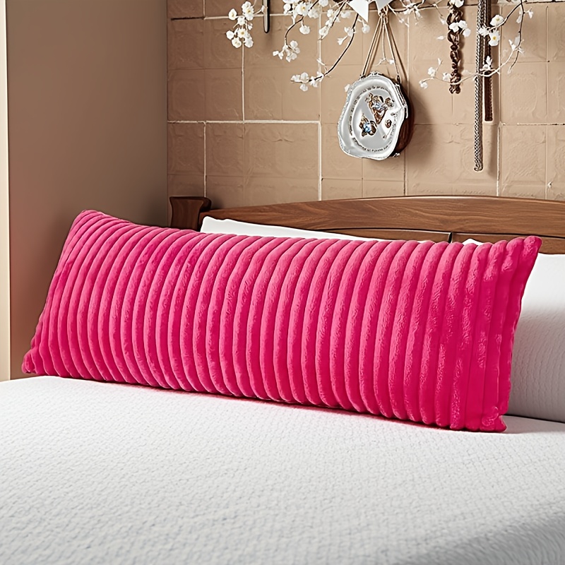 TEMU Nordic Style Solid Color Plush Pillowcase - Tuscan Rabbit, Geometric Pattern, Zipper Closure, Suitable For Living Room Sofa Headrest - Tatami