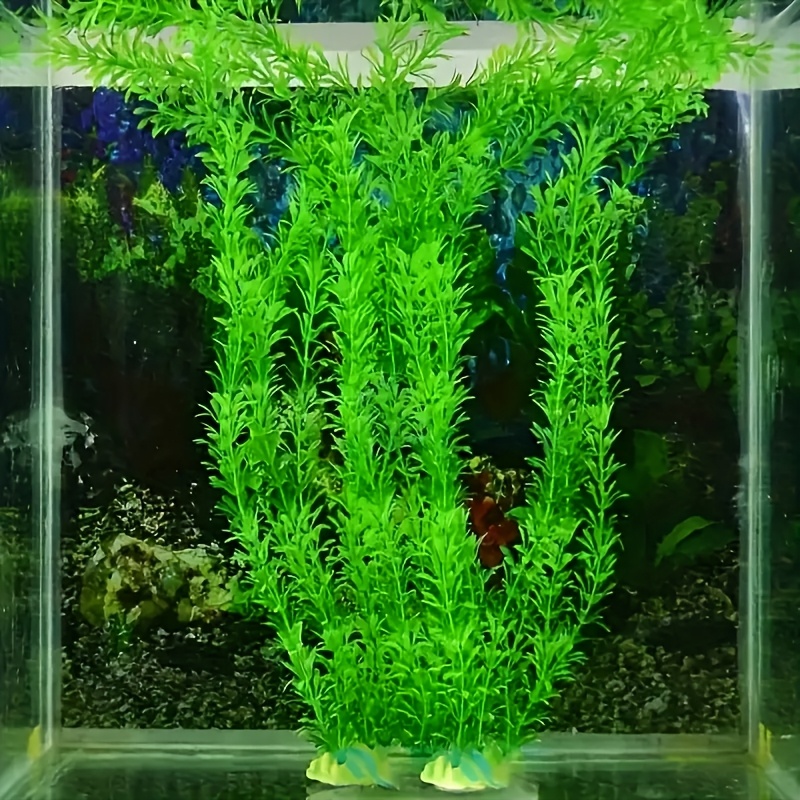 Essential For Aquarium Landscaping, This Set Of 2pcs Features Artificial Aquatic Plants, Perfect For Aquarium Enthusiasts. It Includes 3 Sections Of Plastic Water Plants For Aquatic Landscape Design.