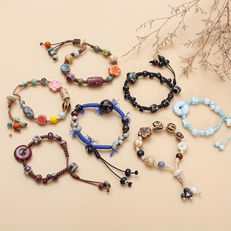 Women's Ceramic Braided Bracelet Adjustable Unique Creative Gift