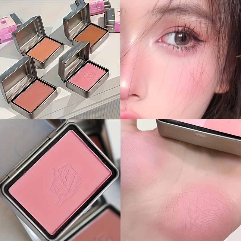 

Iron Box Of Monochrome Blush, Pinkish Gray Tone Low Saturated Matte Blush, Expanding Color Blush Purple Natural Contour Rouge Makeup