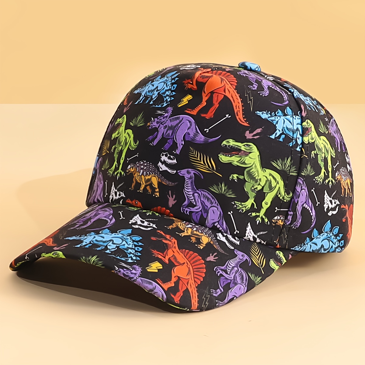 Dinosaur Design Baseball Cap, Breathable, Soft And Comfortable Fashion Hat, Suitable For Boys To With Outdoor Camping Use, Suitable For Back-to-, Birthday As A Gift For Children