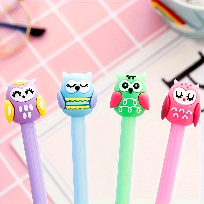 

4 stylos noirs 0.5 mm avec motif , rentrée scolaire, fournitures scolaires, papeterie kawaii, couleurs pour , , papeterie, stylos d'écriture, de couleur