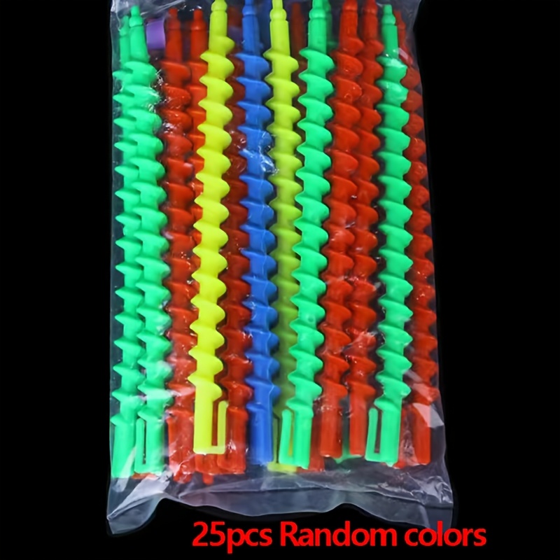 Image of 25pcs, Colors , Long Hair Spiral Curling Rods, Perm Hair Styling Tool, Diy Hairstyle Design Rods